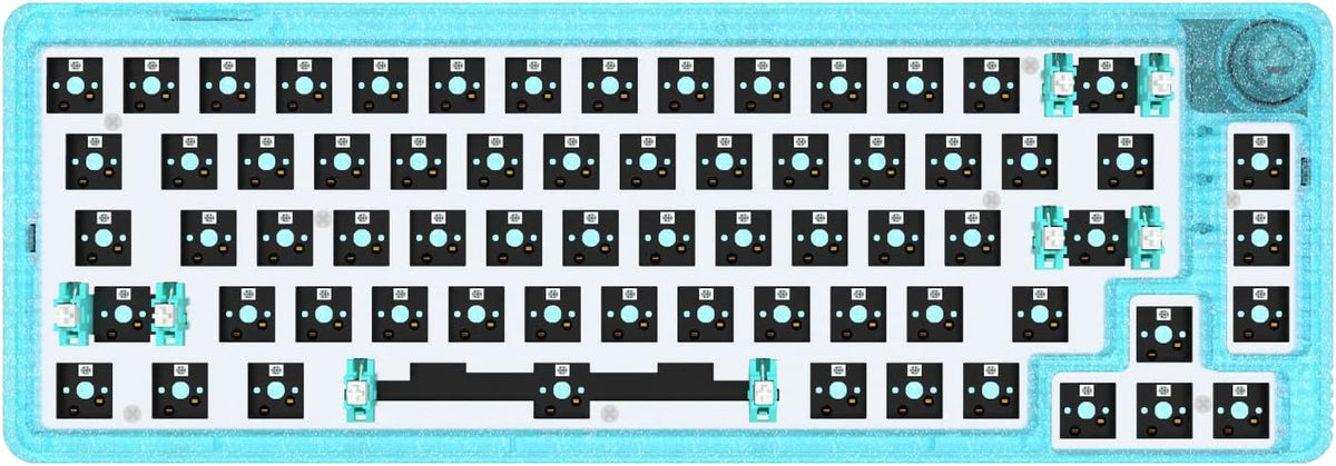 Clear Green 67 Keys Hot Swappable Mechanical Keyboard Kit P51615