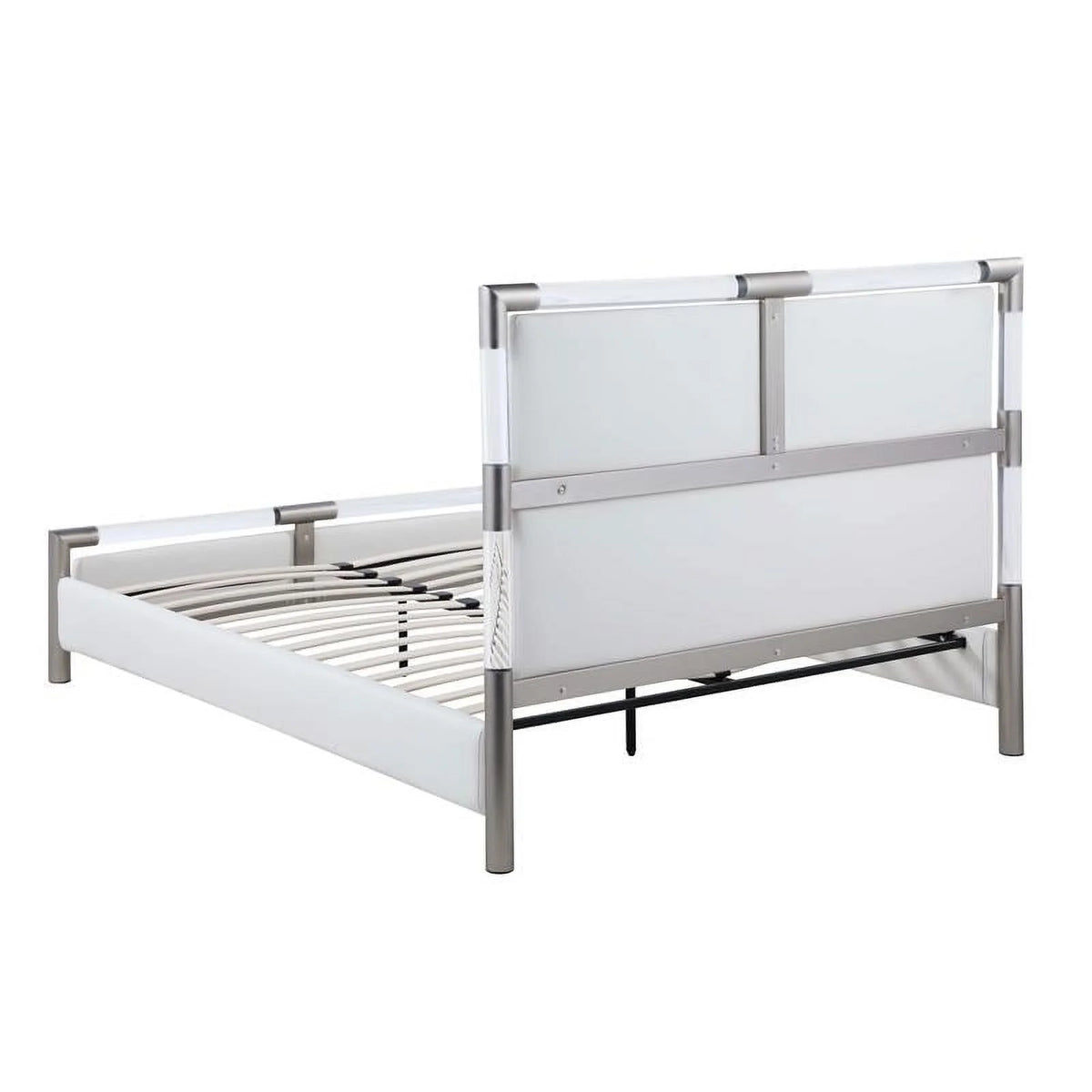 Gloss White Wood & Acrylic Queen-size 3-Piece Bedroom Set B256907