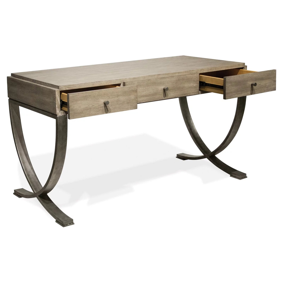 Wood and Metal Writing Desk H1079