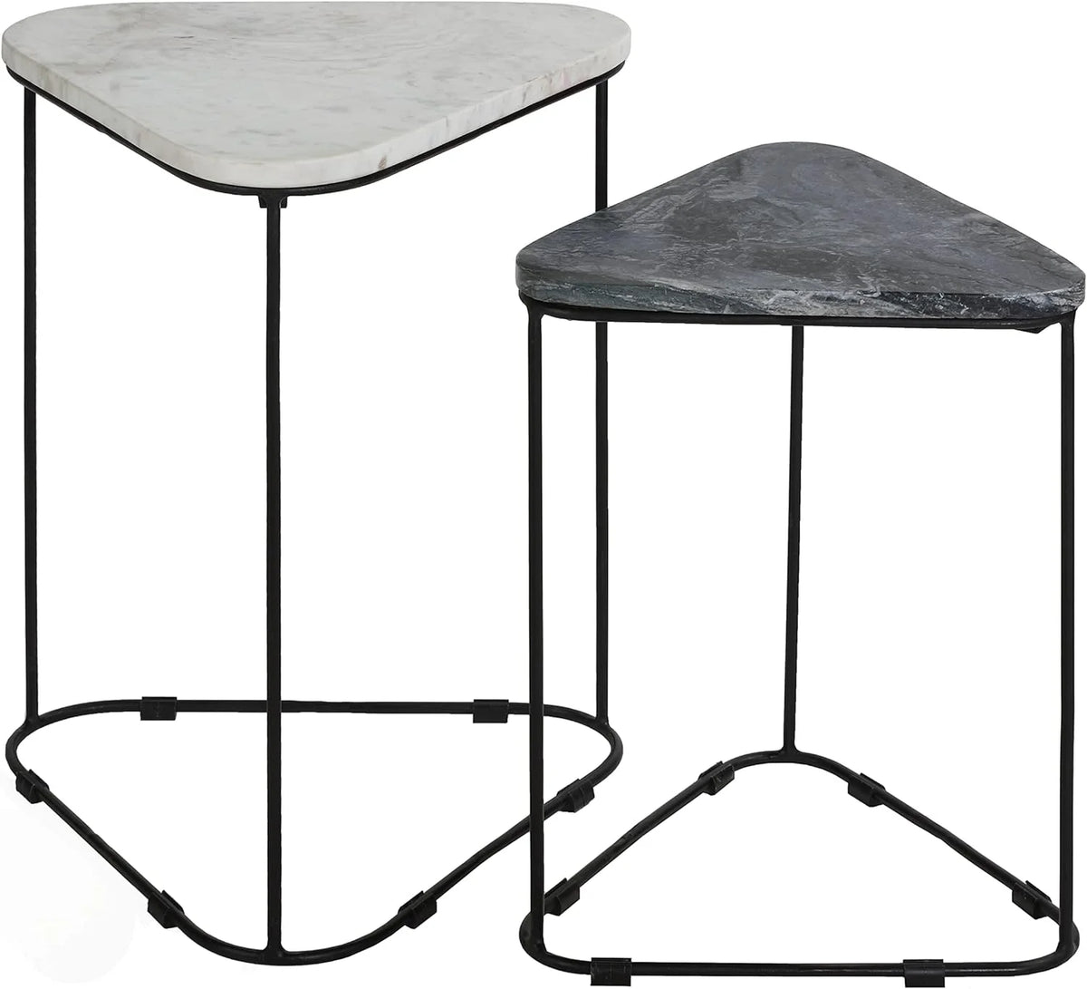 Black 2Pc Nesting Accent Tables M39552
