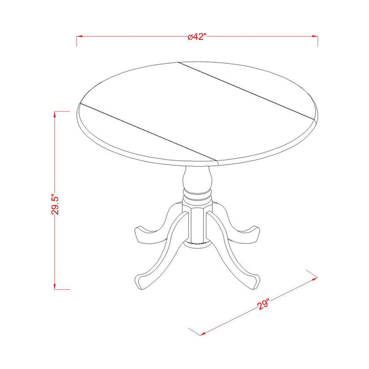 3-piece Wood Table and Dining Chairs K379616