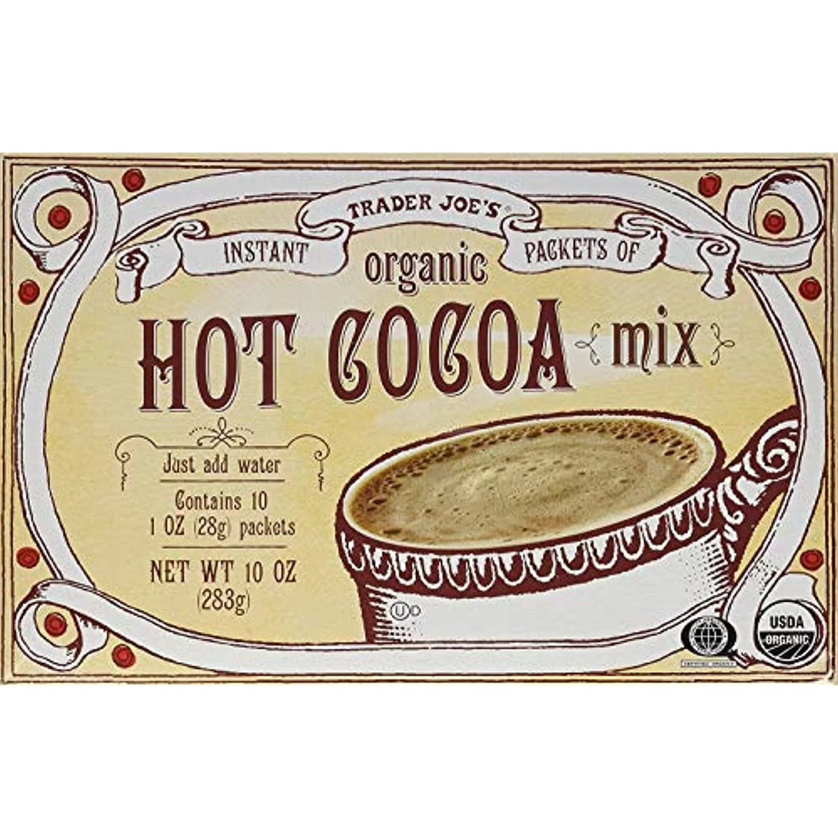 Organic Hot Cocoa Mix 10 Oz Instant Packets Set Of 2 W4167