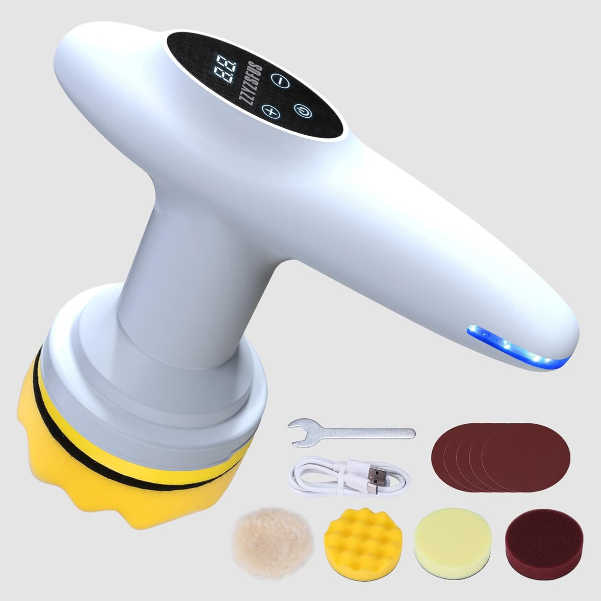 12V 4'' Cordless Car Buffer Polisher Kit with 6 Variable Speeds C3667