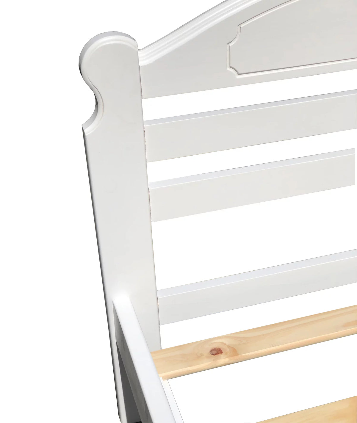 White Twin Wood Platform Bed D5798