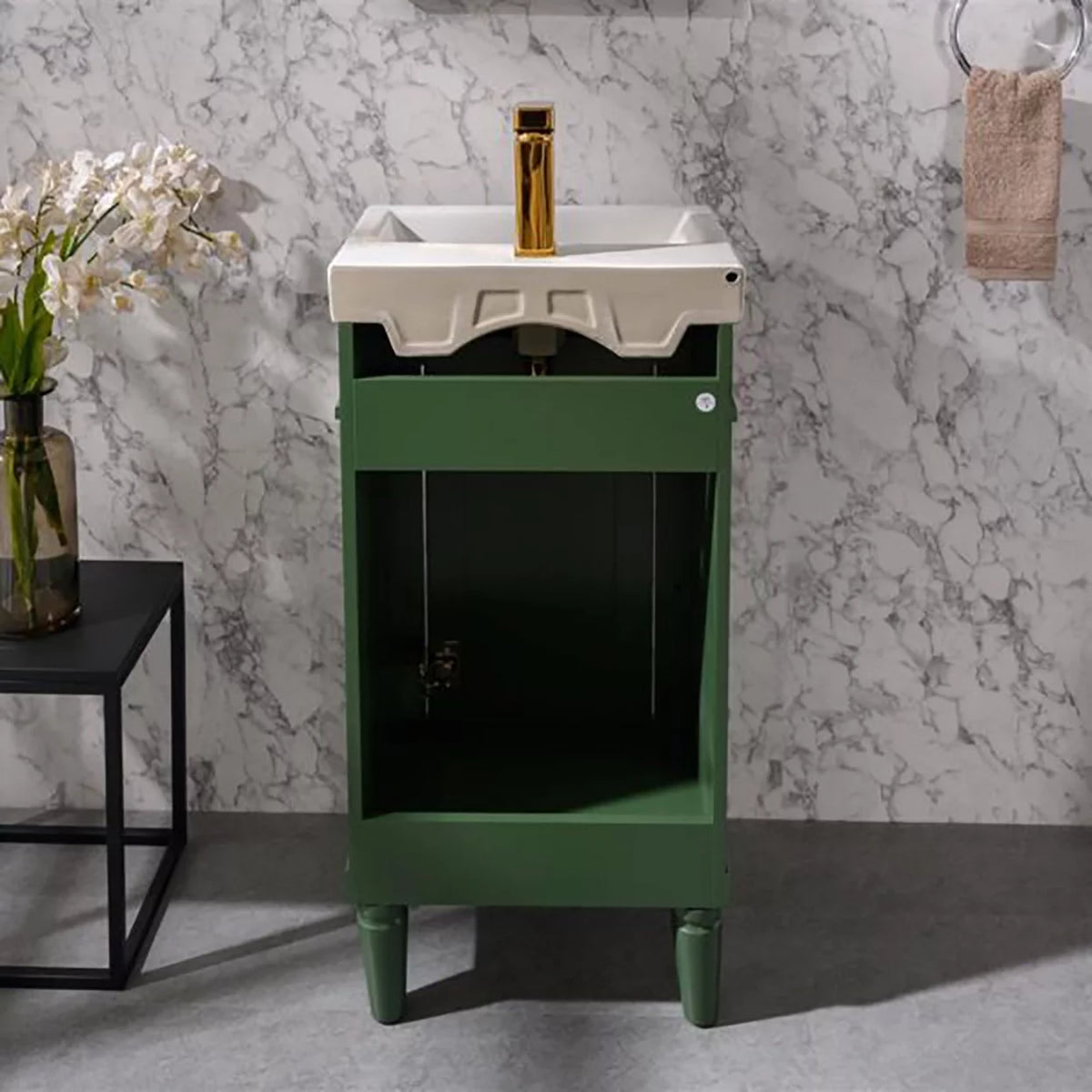 18" Green Sink Vanity X39646