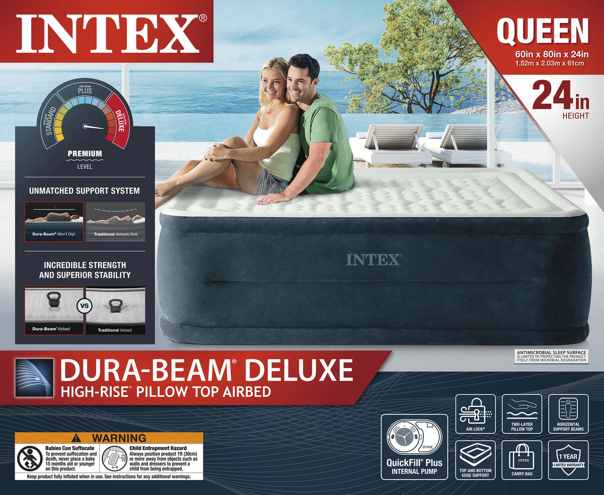 Queen Airbed Mattress with Internal Pump D60204
