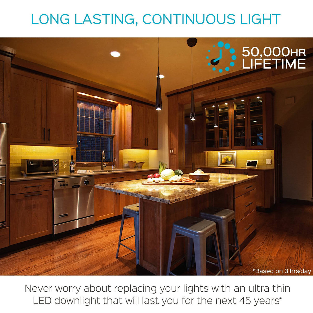 4 inch Ultra Thin LED Recessed Light with J-Box, 10W, 2700K Warm White Dimmable, 650 Lumens, IC Rated I300