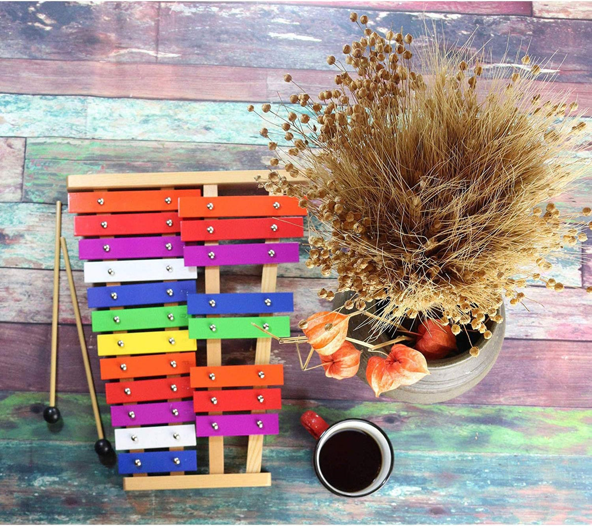 20 Note Chromatic Metal Glockenspiel with Sheet Music Cards D1444