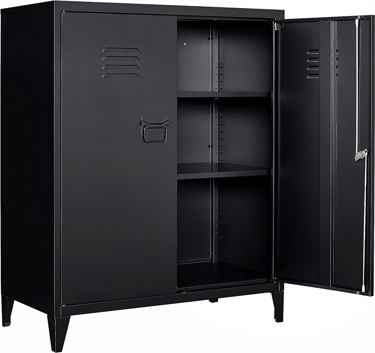 40" Metal Cabinet with Doors and Shelves T2187