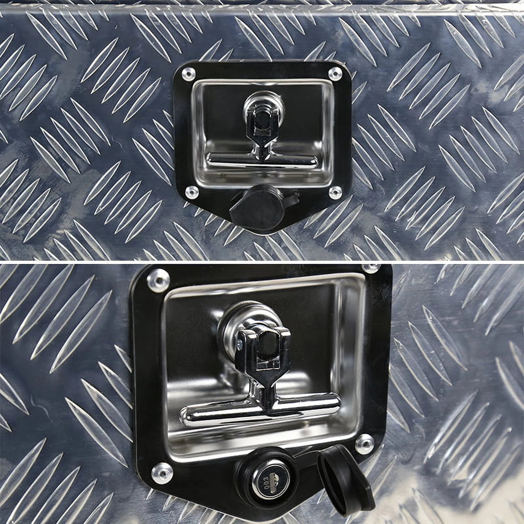 Aluminum Truck Bed Storage Tool Box with Lock D924447
