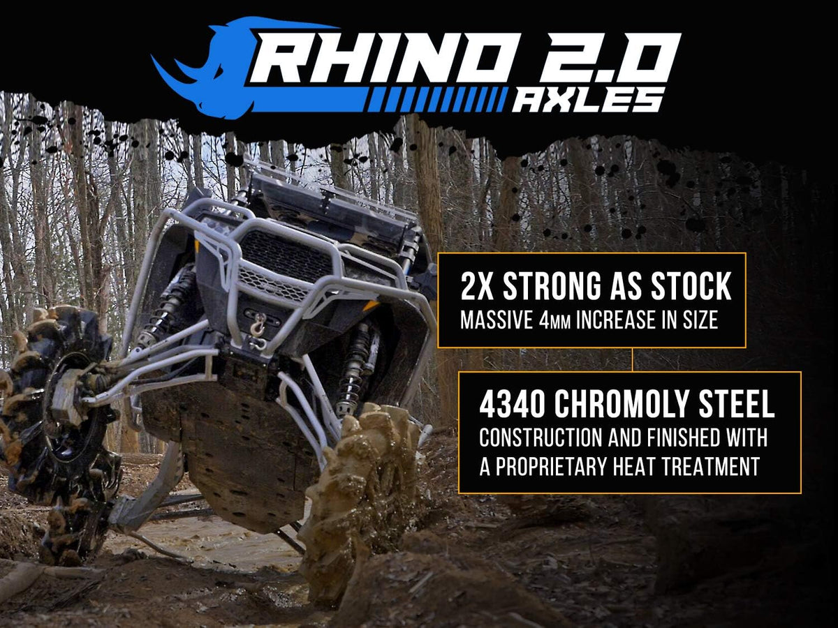 SuperATV Heavy Duty Rhino 2.0 Stock Length Axle for Polaris RZR 800 S / 4 800 (2009-2014) - REAR - 2X Stronger Than Stock I419479