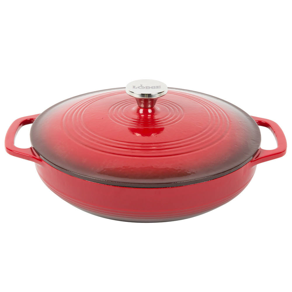 Red Cast Iron Casserole Dish 3.6 qt Z785