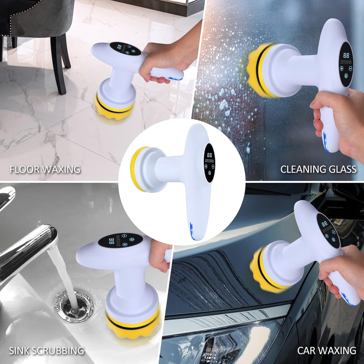 12V 4'' Cordless Car Buffer Polisher Kit with 6 Variable Speeds C3667