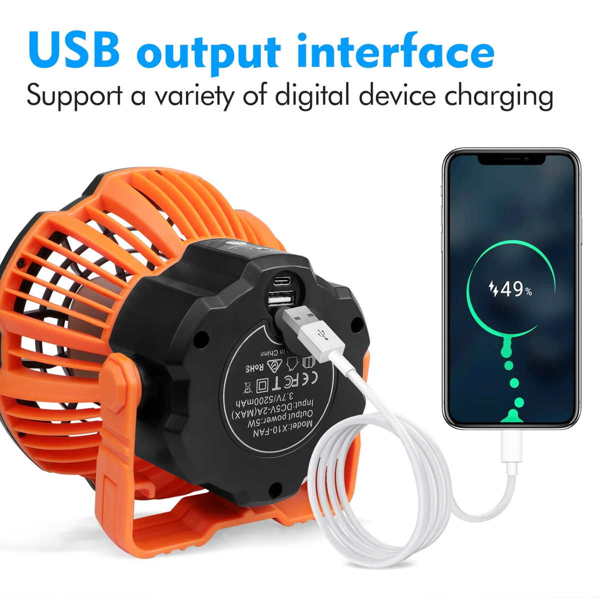 2-in-1 Camping Fan Lantern Power Bank P39810