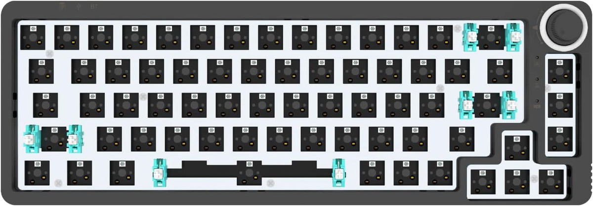 Clear Green 67 Keys Hot Swappable Mechanical Keyboard Kit P51615