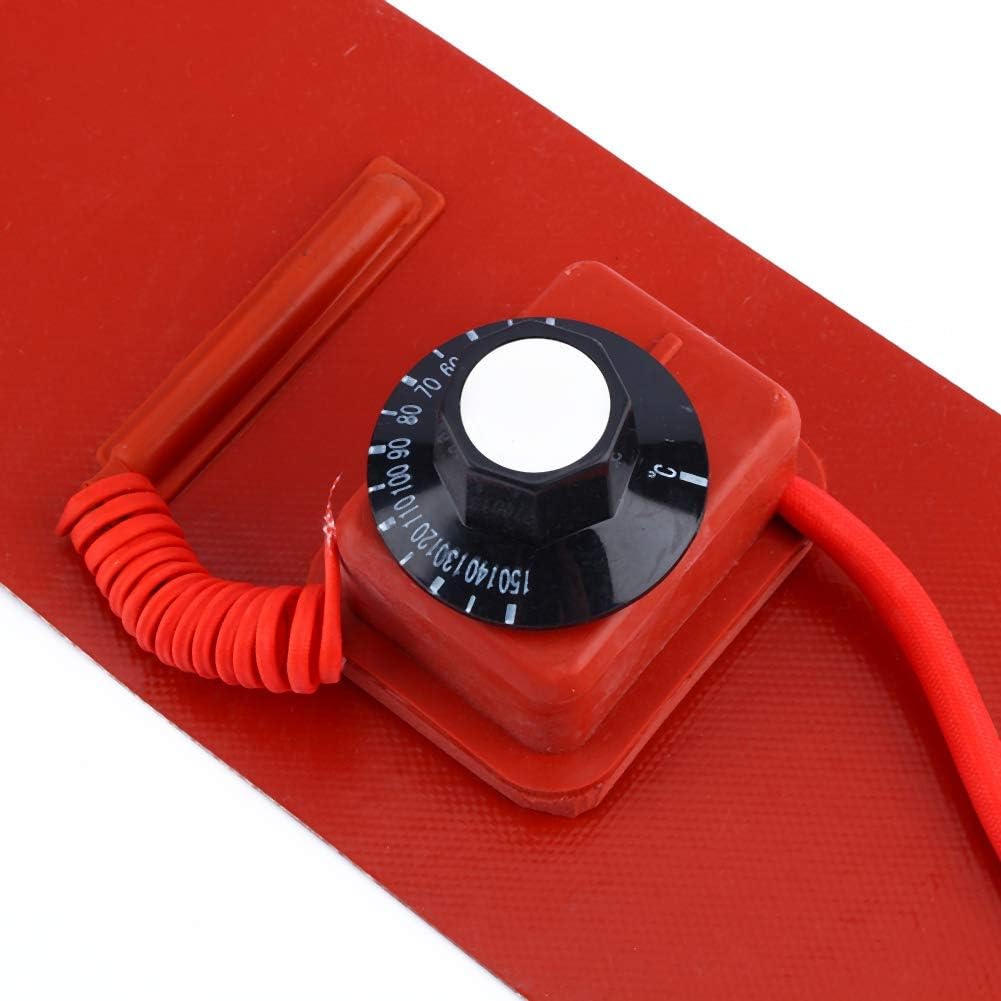 Red Pack of 2 Silicone Drum Heater with Adjustable Thermostat V906541