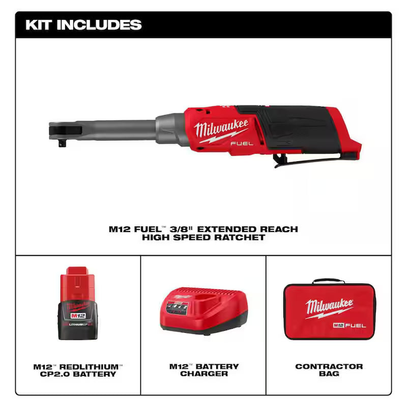 12V Lithium-Ion Brushless Cordless 3/8 in. Ratchet Kit Z322