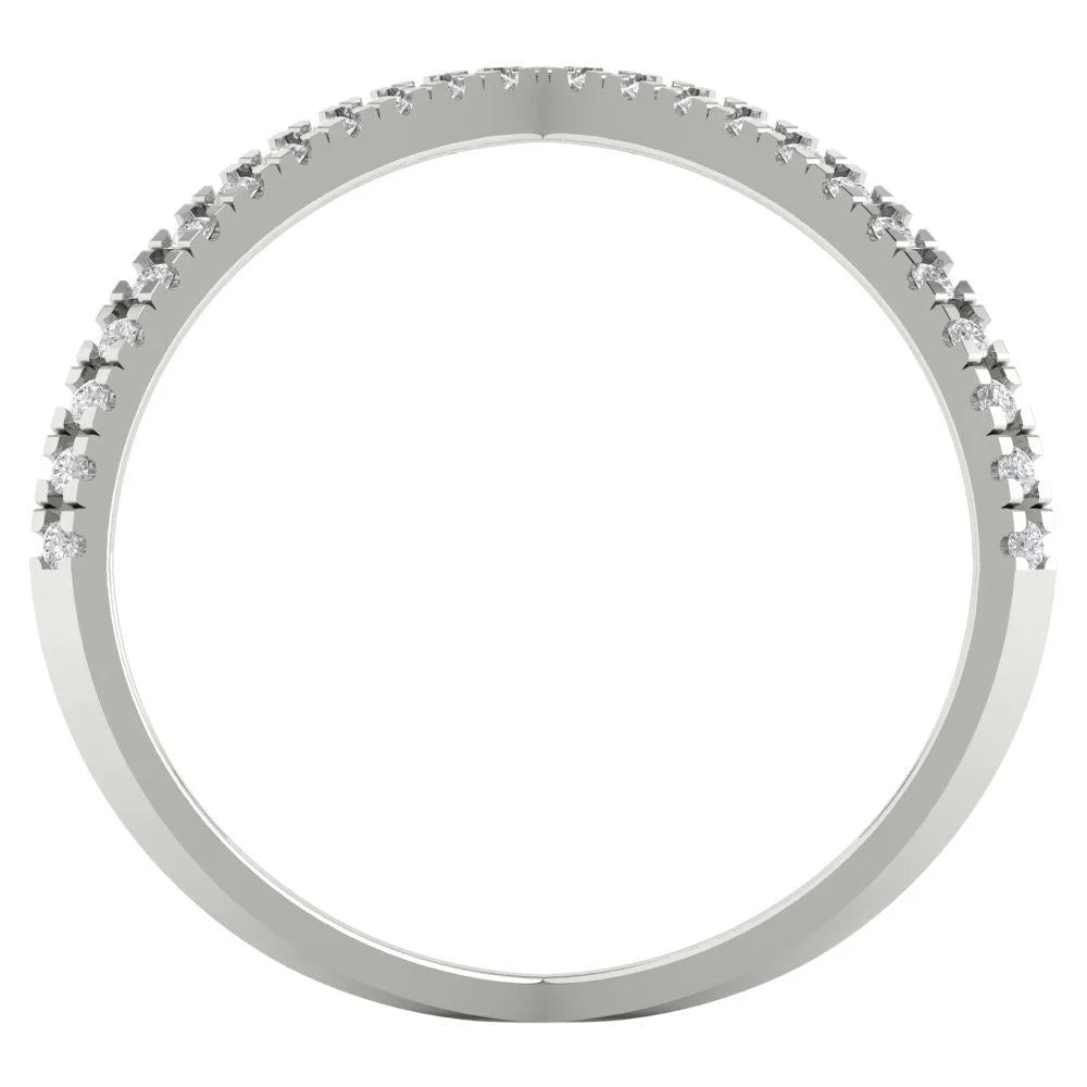 14k White Gold Simulated Diamond Ring size 10.75 K995325
