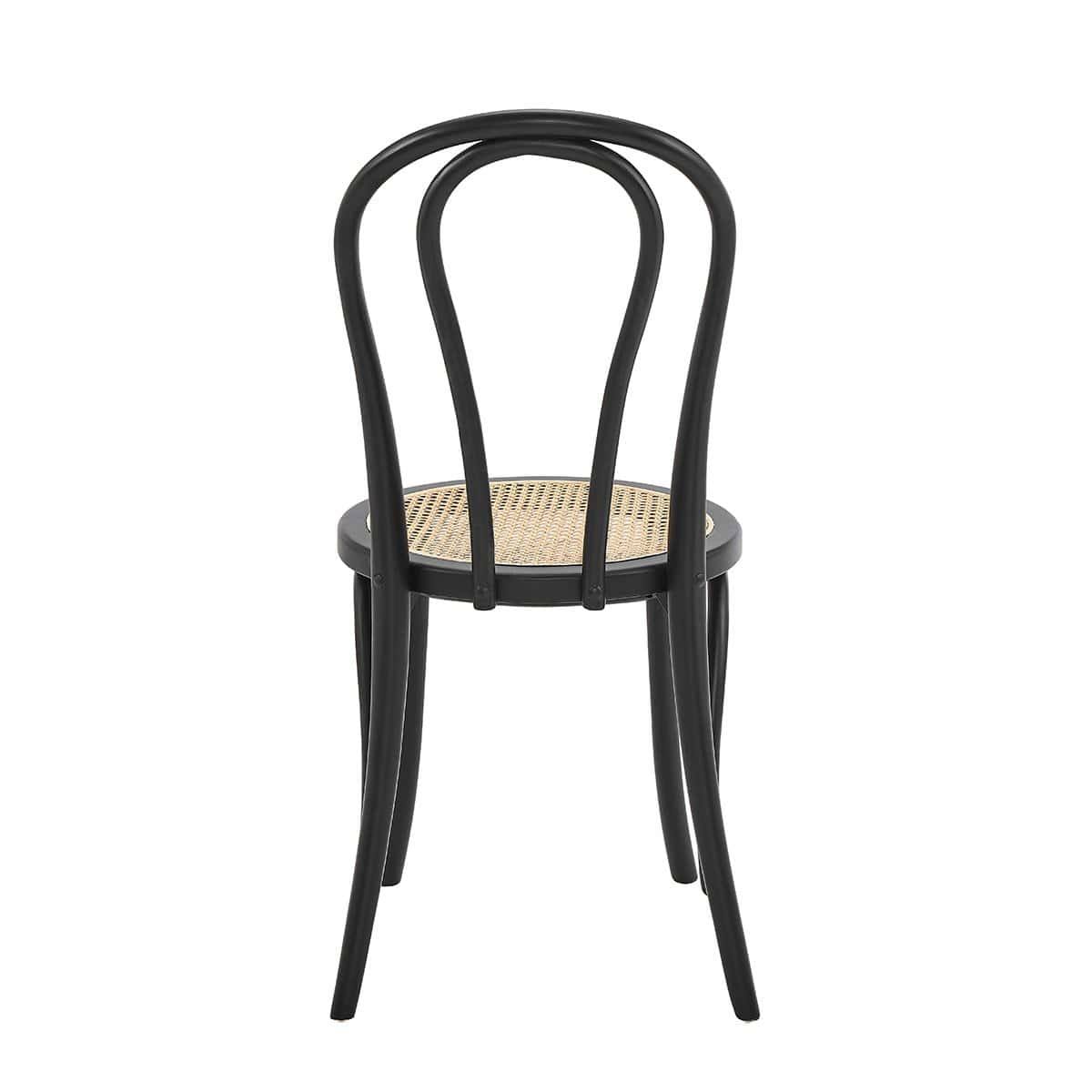 Matte Black / Natural Side Chair Set of 2 N720