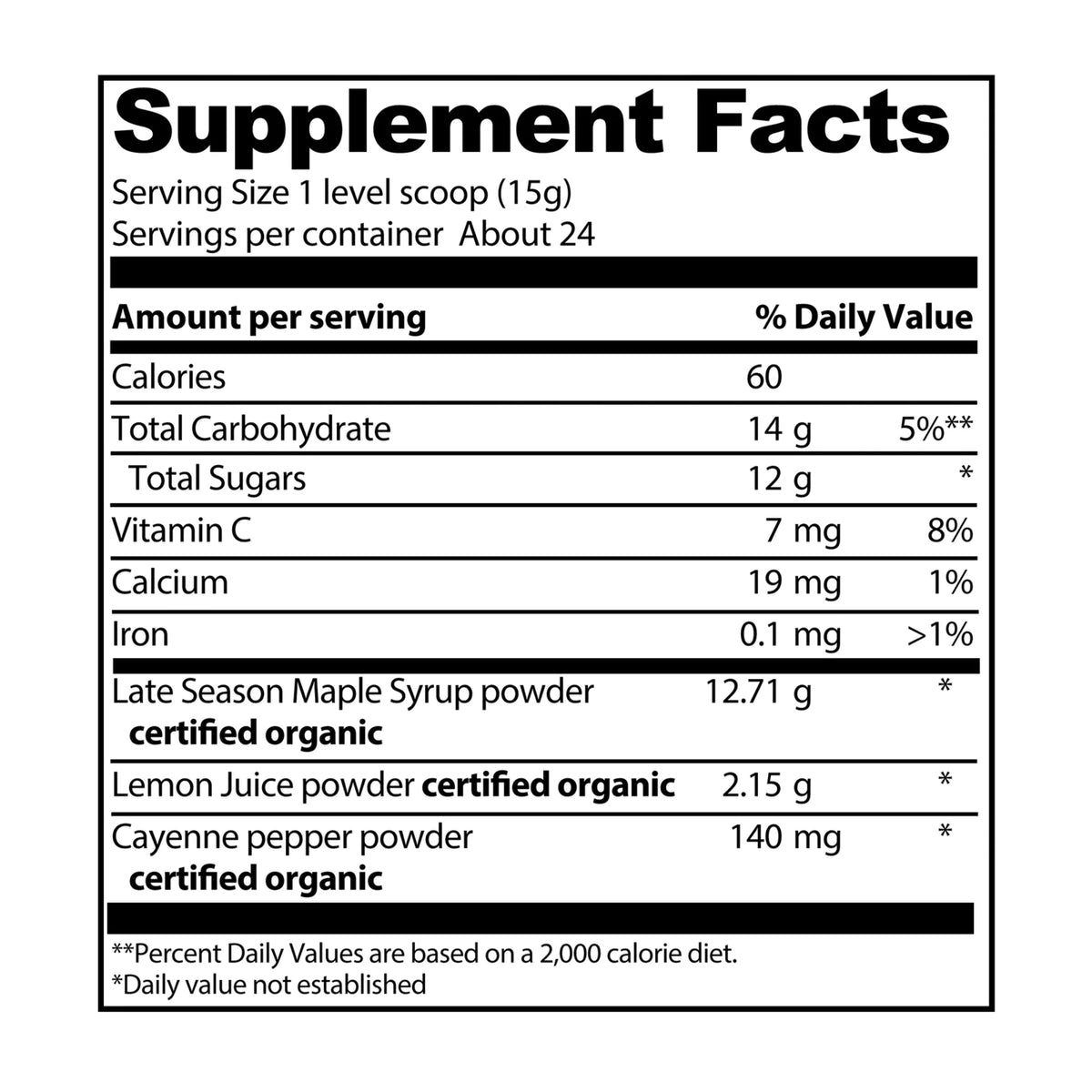 Organic Master Cleanse Powder 24 Servings E151642