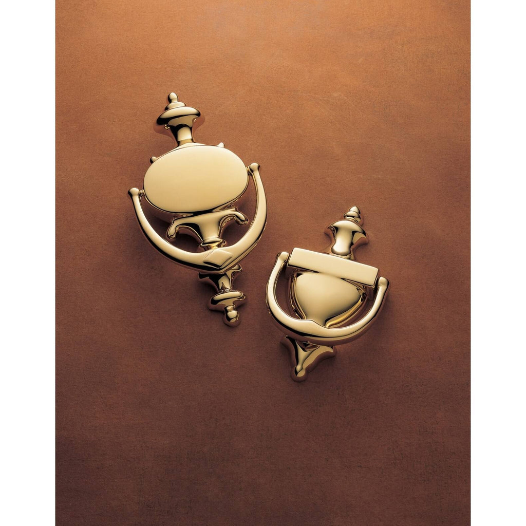 Colonial Door Knocker Satin Brass/Black F20686
