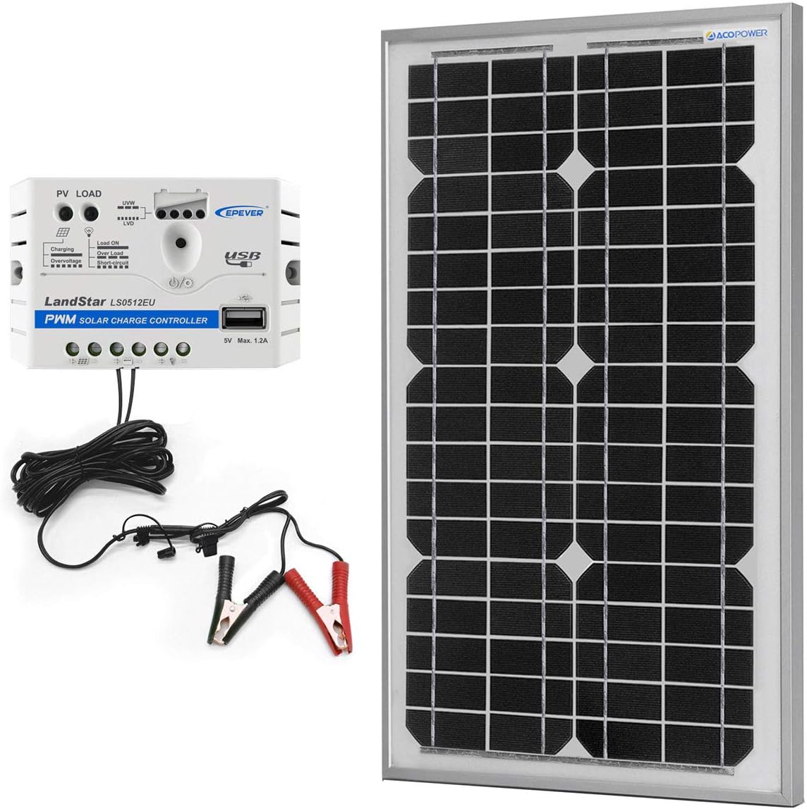 12V 30W 5A Mono Solar Panel with Charge Controller S5920