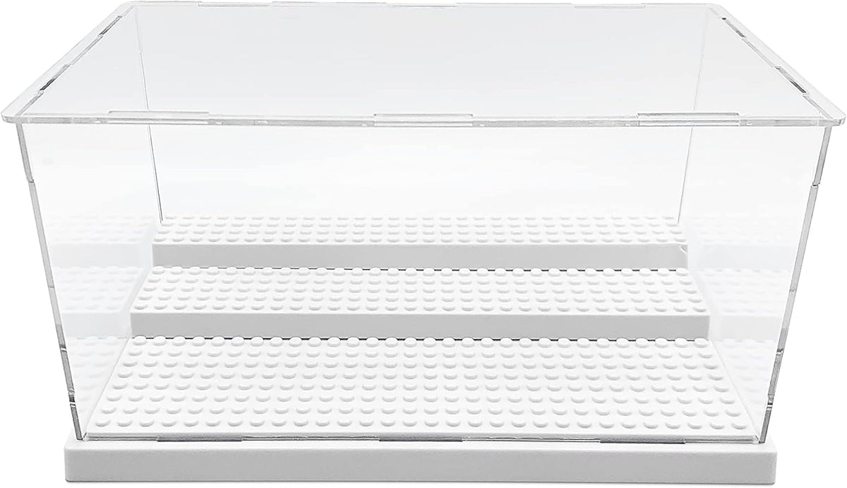 Acrylic Display Case in Black for Minifigure & Action Figures, 10 x 5.4 x 6.1, 5mm Dustproof Case, Pack of 2 B43179