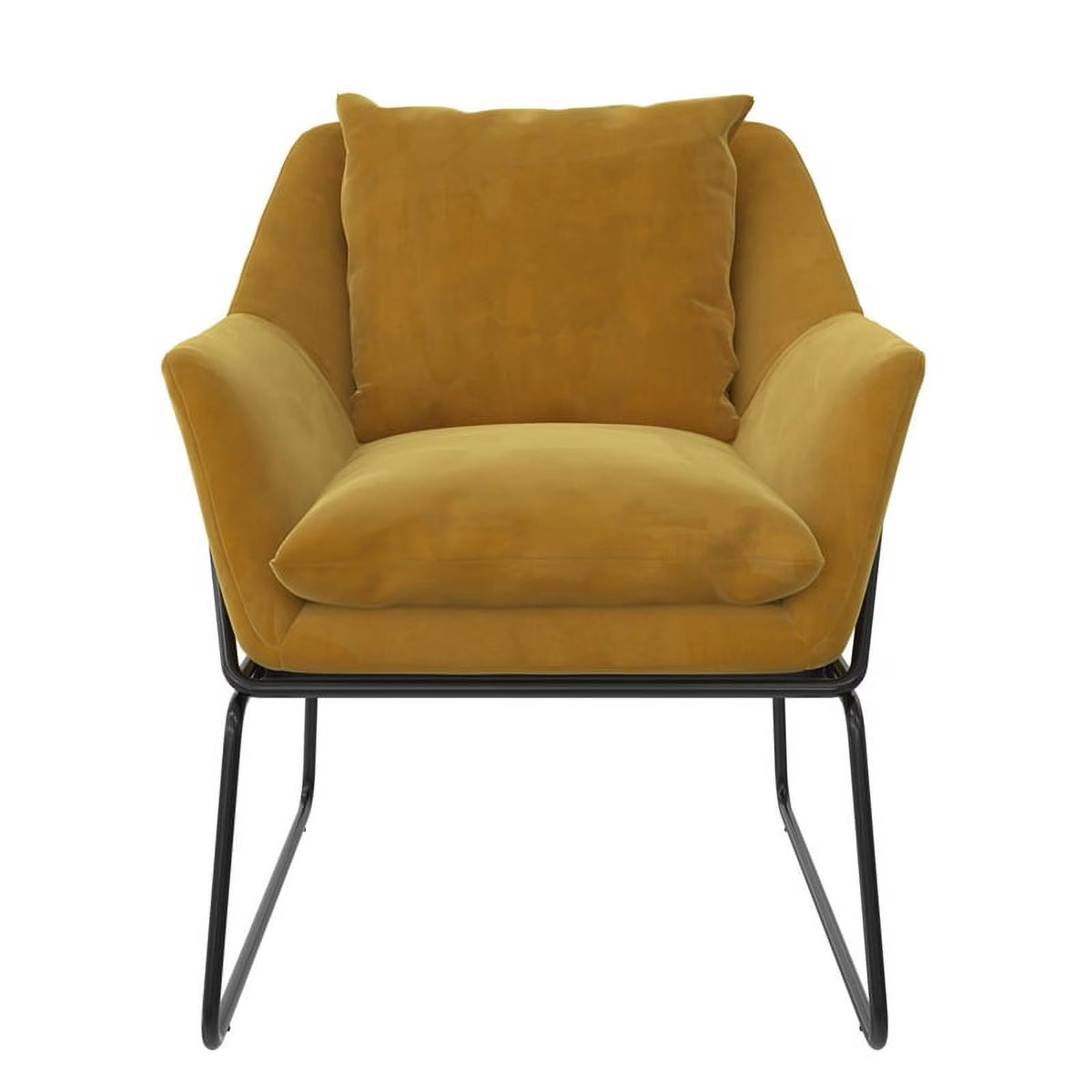 Mustard Yellow Velvet Accent Chair E50423