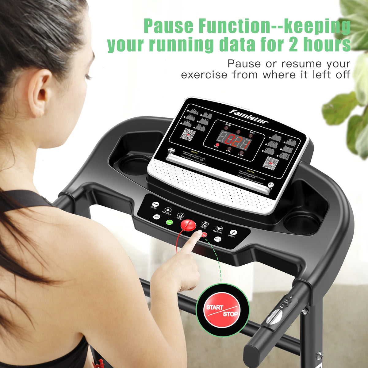 Folding Electric Treadmill with 2.5HP 3 Manual Incline K681