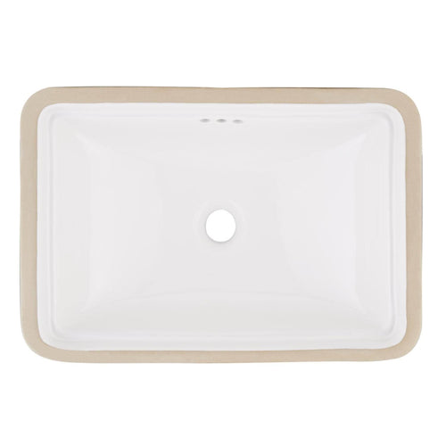 20 inch Rectangular Vitreous China Undermount Bathroom Sink S9665