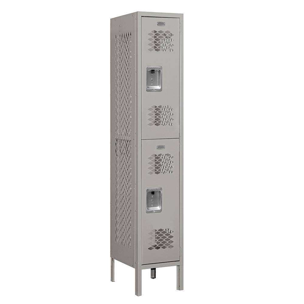 12x22 Wide Double Tier Vented Metal Locker R353743