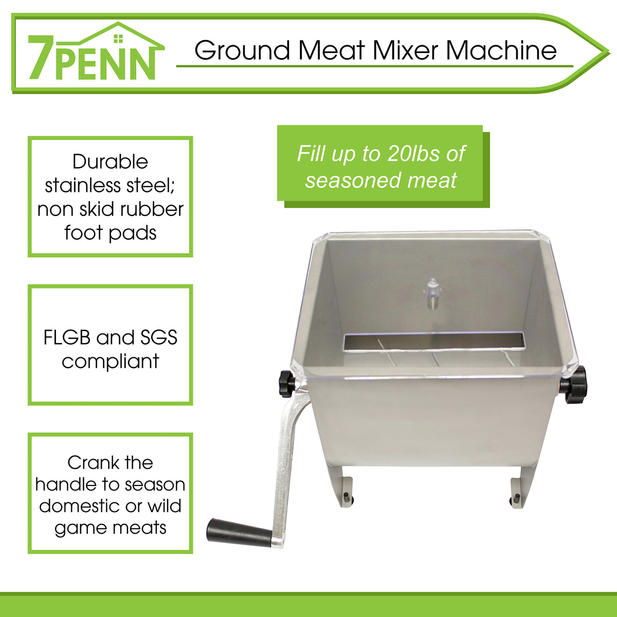 Manual Meat Mixer with Lid U288