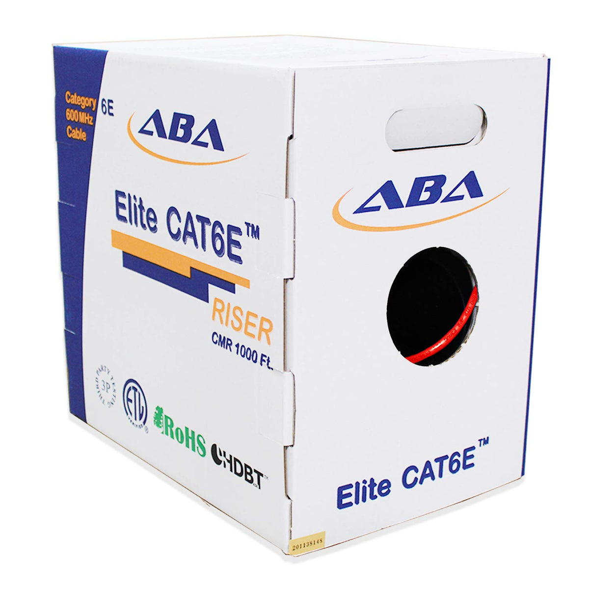 Cat6 CMR Riser Ethernet Cable 1000ft, 24AWG, Solid Bare Copper, 600MHz, Bulk LAN Cable - Green N102418