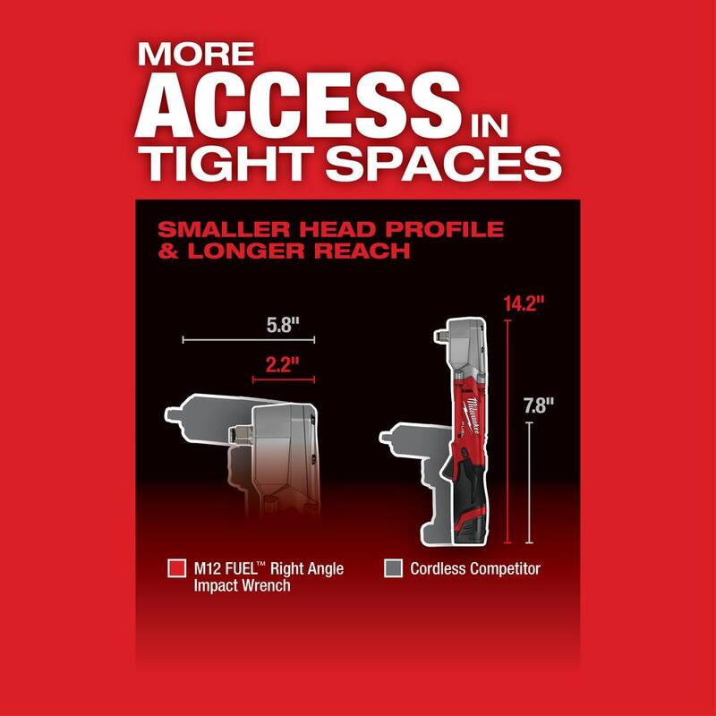 12V Brushless Cordless 1/2 in. Right Angle Impact Wrench I903