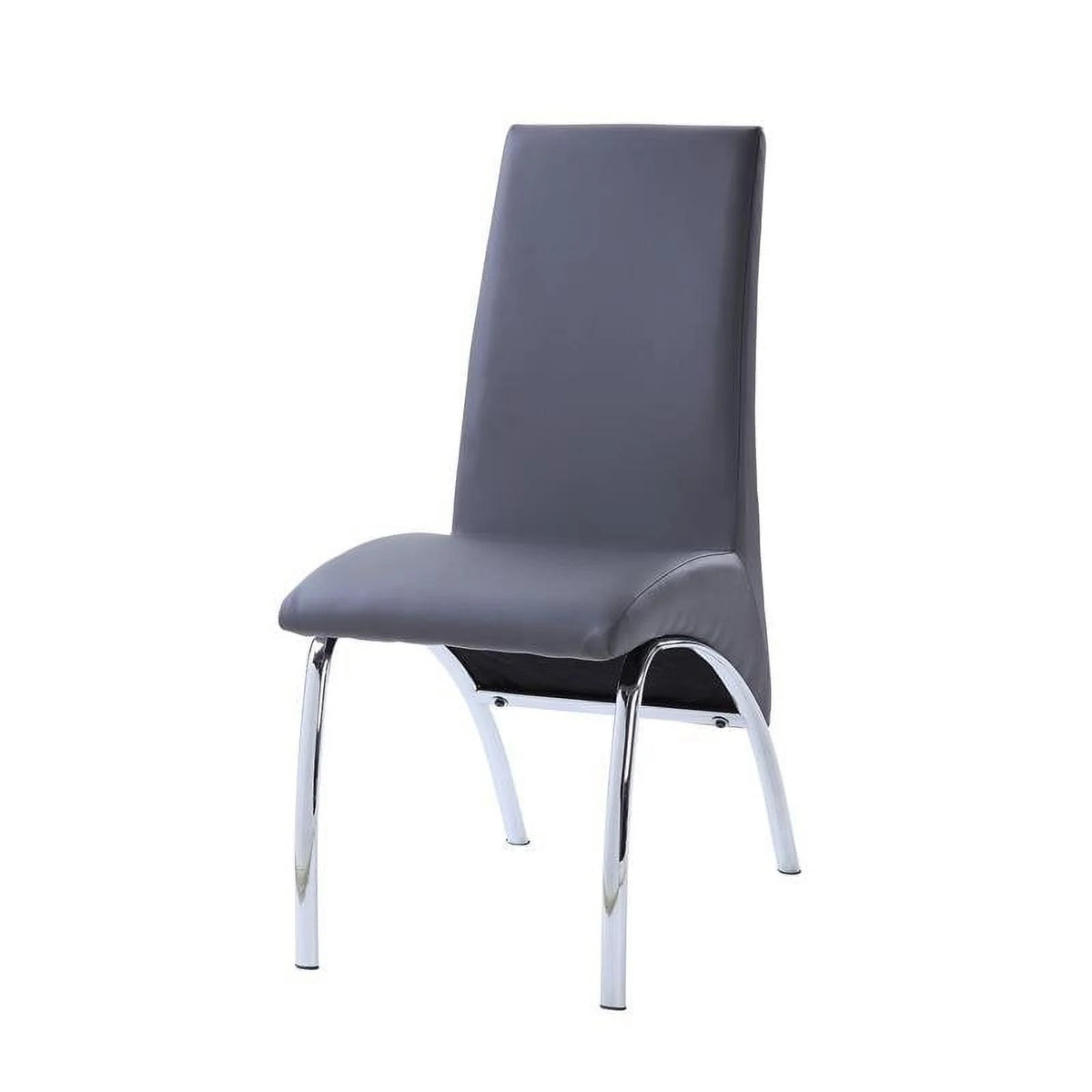 Gray Faux Leather Dining Side Chair Set of 2 M479175