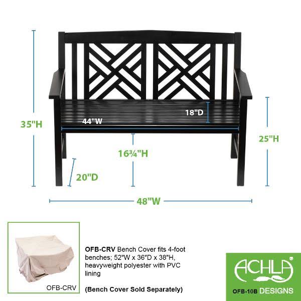 White Fretwork Bench S51340