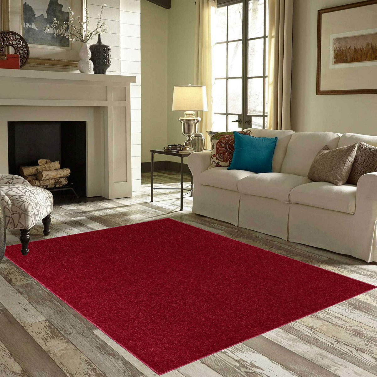 Burgundy Octagon Area Rug M29682