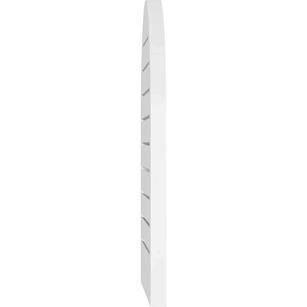 Round Top Surface Mount PVC Gable Vent with Brickmoul T17512