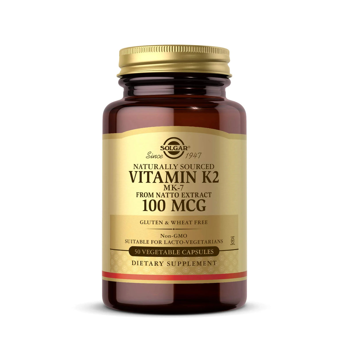 Vitamin K2 MK7 100mcg Vegetable Capsules 50 Count N159391