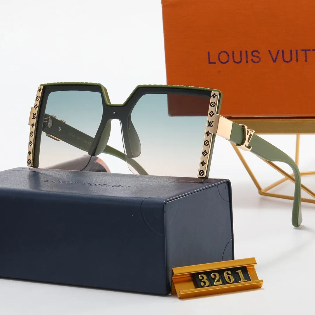Luxury Four-Leaf Flower Half-Frame Polarized Sunglasses K5082