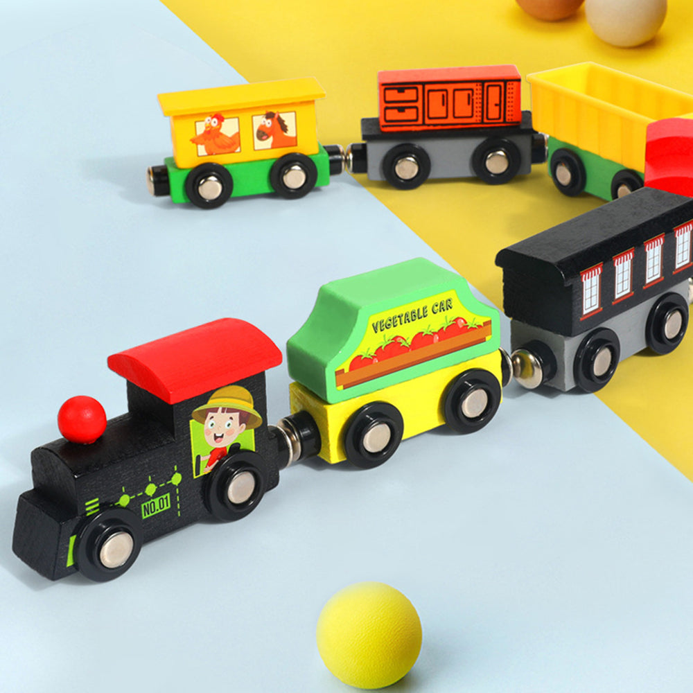 Wooden Train Toys Assembling Blocks Toy Y70409