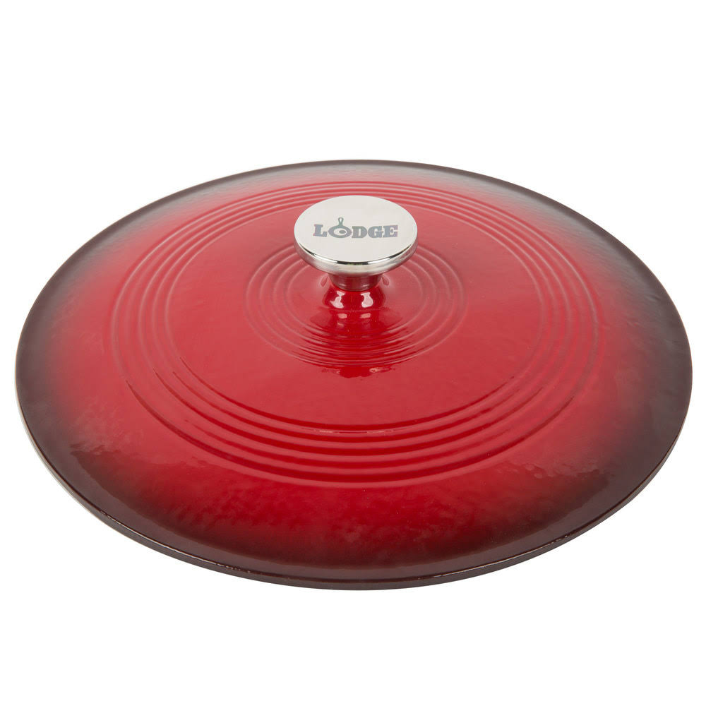 Red Cast Iron Casserole Dish 3.6 qt Z785