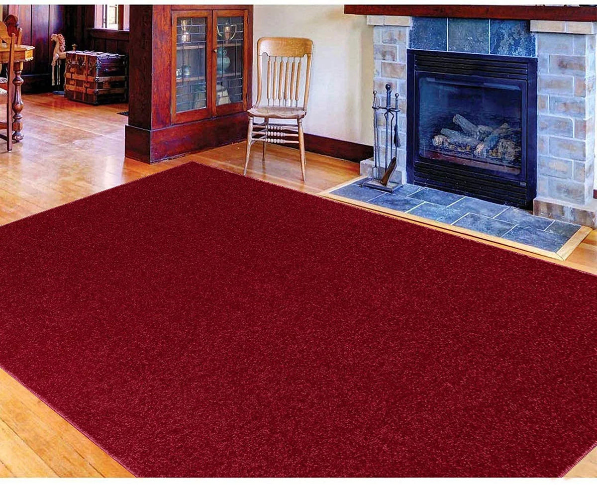 Burgundy Octagon Area Rug M29682